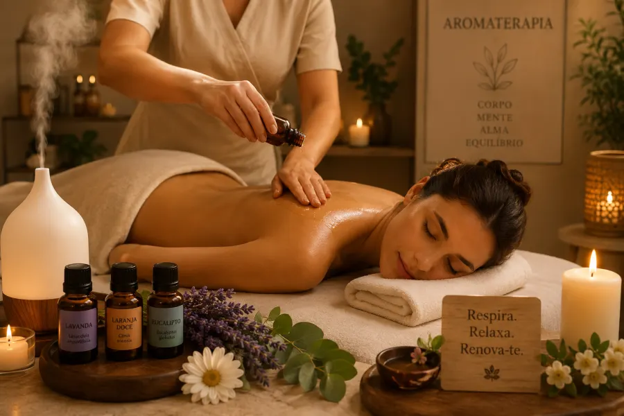 Massagem com Aromaterapia